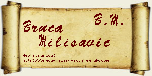 Brnča Milisavić vizit kartica